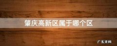 肇庆高新区属于哪个区 广东肇庆高新区属于哪个区