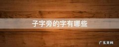 子字旁的字有哪些 子字旁的字有哪些字一年级