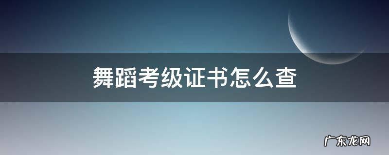 舞蹈考级证书怎么查 舞蹈考级证书怎么查询