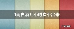 1两白酒几小时吹不出来 二两白酒几小时吹不出来