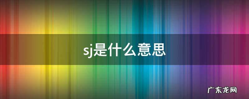 饭圈sj是什么意思 sj是什么意思
