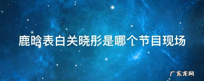 鹿晗节目上表白关晓彤 鹿晗表白关晓彤是哪个节目现场