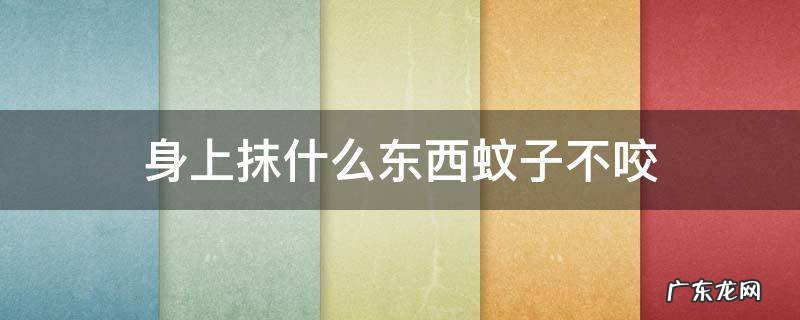 身上抹什么蚊虫不叮咬 身上抹什么东西蚊子不咬