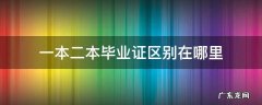 一本二本毕业证区别在哪里 一本毕业证和二本毕业证有区别吗