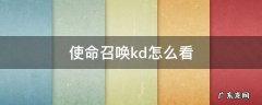 使命召唤kd怎么看 使命召唤kda怎么看