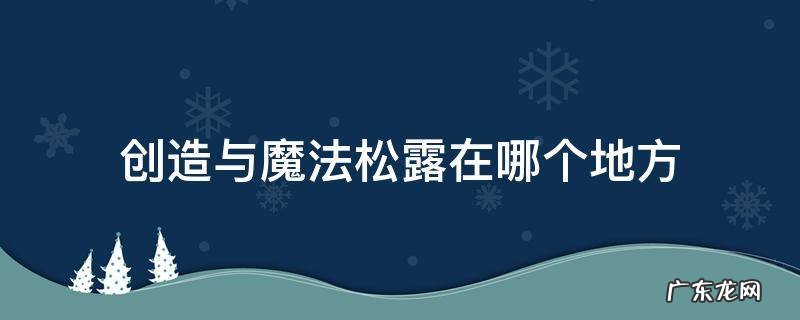 创造与魔法松露在哪个地方 创造与魔法松露在哪个地方?