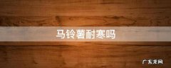马铃薯耐寒吗 马铃薯抗寒