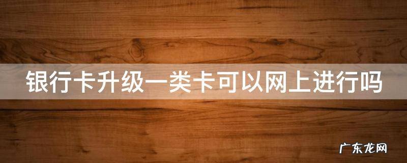 银行卡升级一类卡可以网上进行吗 银行卡升级1类卡需要什么