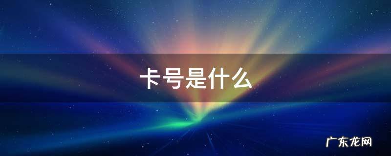 卡号是什么 银行卡号是什么