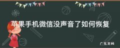 苹果手机微信没声音了如何恢复 苹果手机微信没声音了如何恢复出厂设置