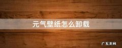 怎样卸载元气壁纸 元气壁纸怎么卸载