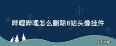 b站去除头像挂件 哔哩哔哩怎么删除B站头像挂件