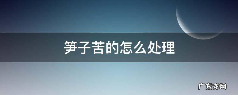 笋子苦的怎么处理 笋子发苦怎么处理