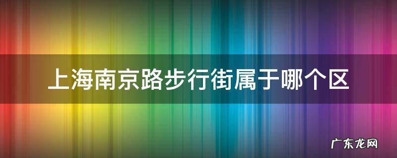 上海南京路步行街属于哪个区 上海南京步行街属于上海哪个区
