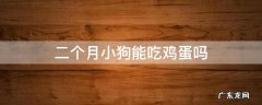 两个月的小狗能吃鸡蛋吗? 二个月小狗能吃鸡蛋吗