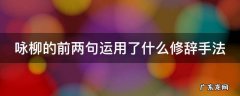 咏柳的前两句运用了什么修辞手法的句子 咏柳的前两句运用了什么修辞手法
