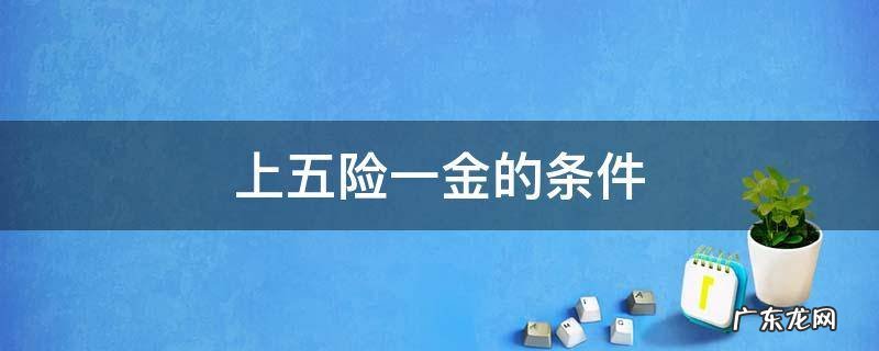 五险一金要满足什么条件 上五险一金的条件