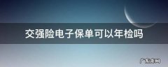 交强险电子保单可以年检吗 交强险是电子保单的年审怎么办