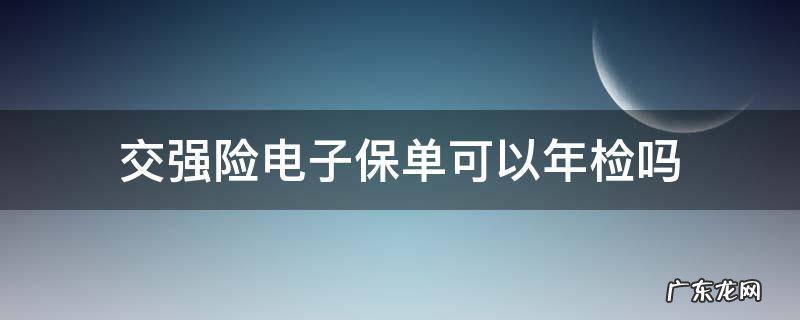 交强险电子保单可以年检吗 交强险是电子保单的年审怎么办