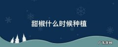 甜椒适合几月份种植 甜椒什么时候种植