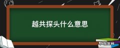 越共探头什么意思 越共探头怎么回