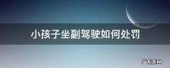 小孩子坐副驾驶如何处罚 副驾坐小孩怎么处罚