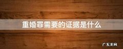 重婚罪需要的证据是什么 重婚罪需要啥证据