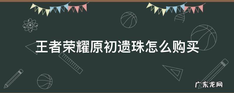 王者荣耀原初遗珠怎么买不了 王者荣耀原初遗珠怎么购买