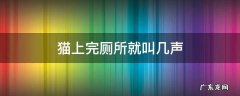 猫上完厕所就叫几声跑酷 猫上完厕所就叫几声