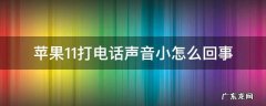 苹果11打电话声音小怎么回事每次都打免提才能听见 苹果11打电话声音小怎么回事