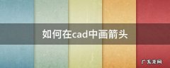 如何在cad中画箭头 如何在cad中画箭头线