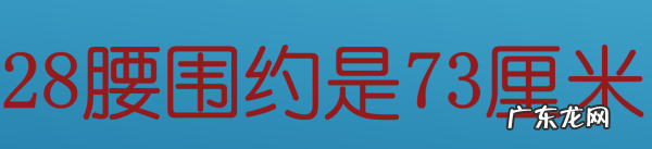 裤腰28是多大尺寸,28腰围是多少厘米