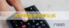 资本收益率的计算公式是什么,资产收益率的计算公式有哪些