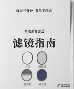 滤镜的选择,摄影新手应该如何选择购买滤镜镜头