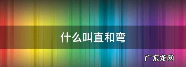 弯的和直的是什么意思,弯的和直的是什么意思
