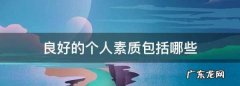 人的基本素质有哪些,展业前良好的个人素质不包括哪些