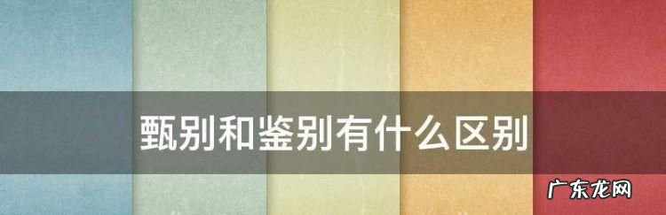 甄别和鉴别有什么区别,甄别和鉴别辨别识别的区别