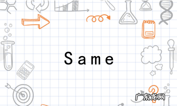 same什么意思,same是什么意思