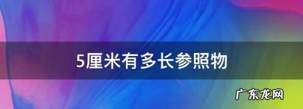 5厘米有多长参照物,5厘米有多长参照物