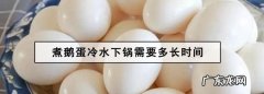 鹅蛋开锅后煮几分钟熟,鹅蛋煮多久能煮熟