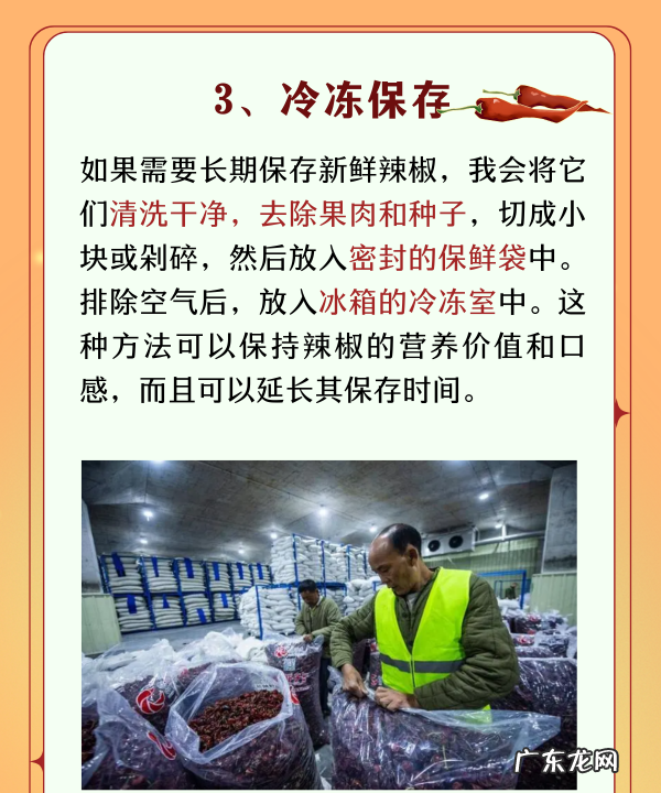长尖椒怎么保存,尖椒的储存方法
