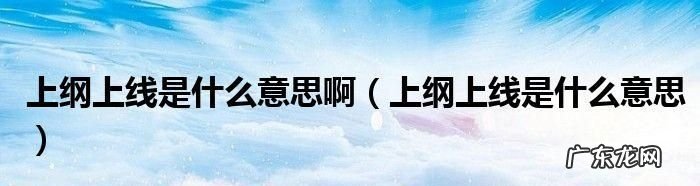 上线的意思是什么,被迫上线的意思是什么