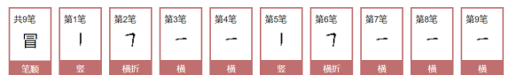 冒怎么写 冒字这样写简单易学,冒字怎么写