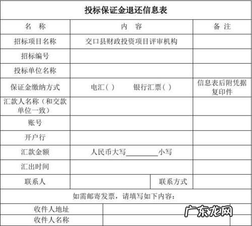 未中标投标保证金退还时间,未中标投标保证金退还时间及地点