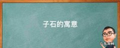 子石的寓意 石子的子是什么意思