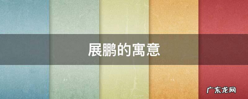 展鹏的寓意是什么 展鹏的寓意