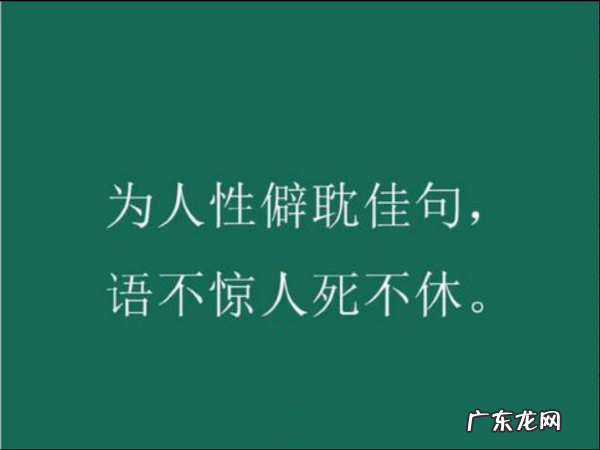 语不惊人死不休属于什么体裁,语不惊人死不休是什么体裁的诗句