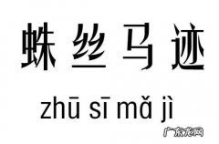 马迹是什么意思,蛛丝马迹是什么意思