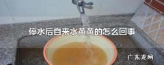 停水后水很黄怎么处理,停水后自来水黄黄的怎么回事能洗澡
