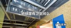 地铁里有厕所,天津地铁里有卫生间么